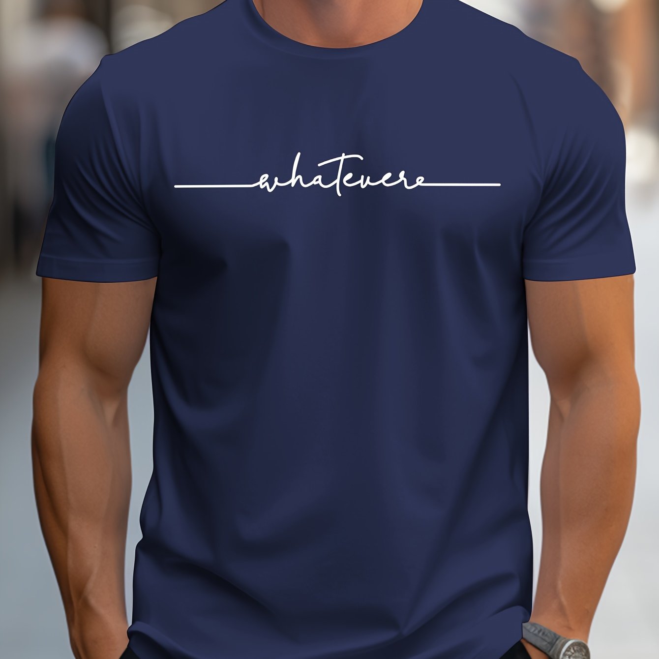 T-shirt Homme Été "Whatever" – Confortable & Stylé