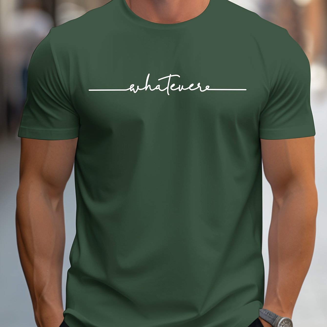 T-shirt Homme Été "Whatever" – Confortable & Stylé