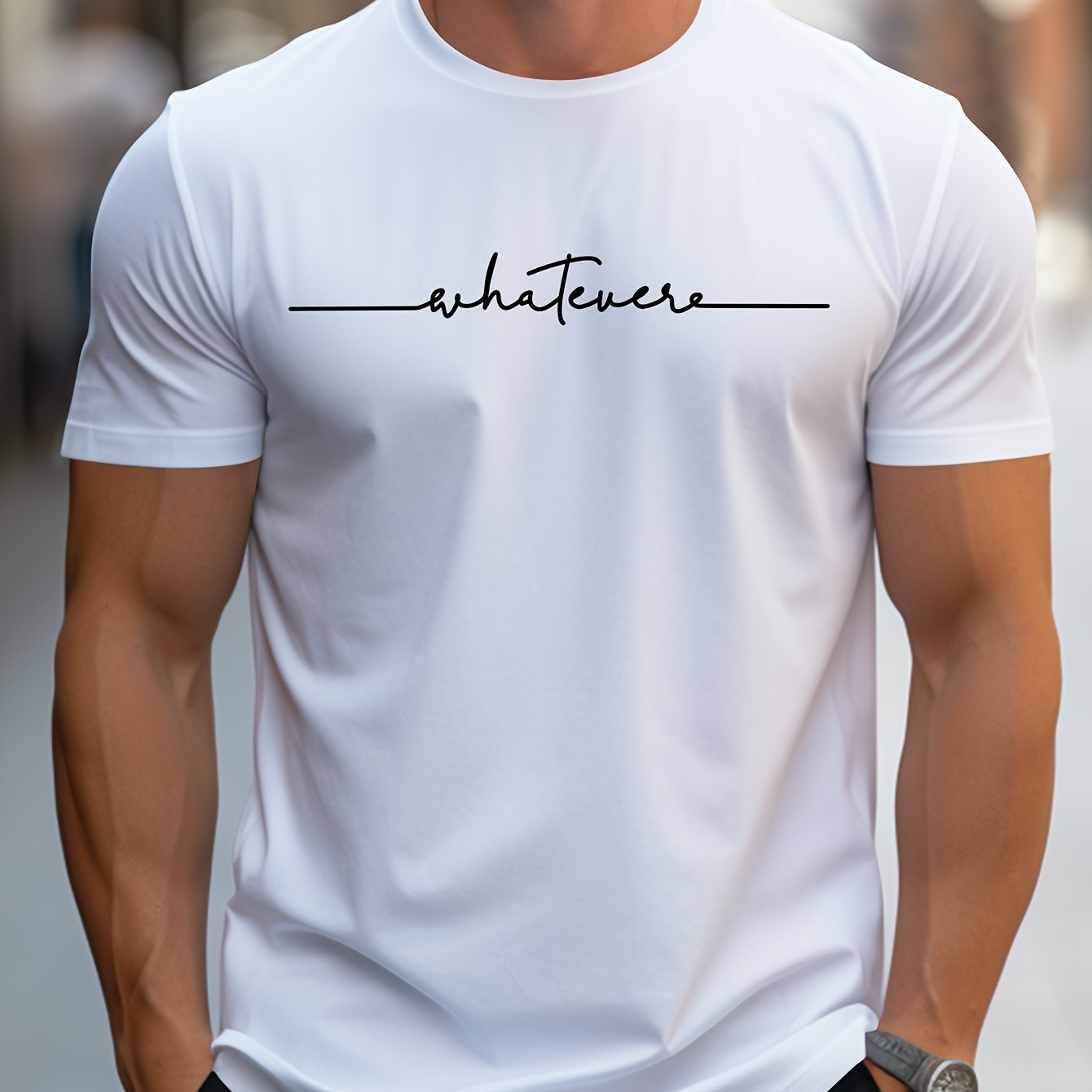T-shirt Homme Été "Whatever" – Confortable & Stylé