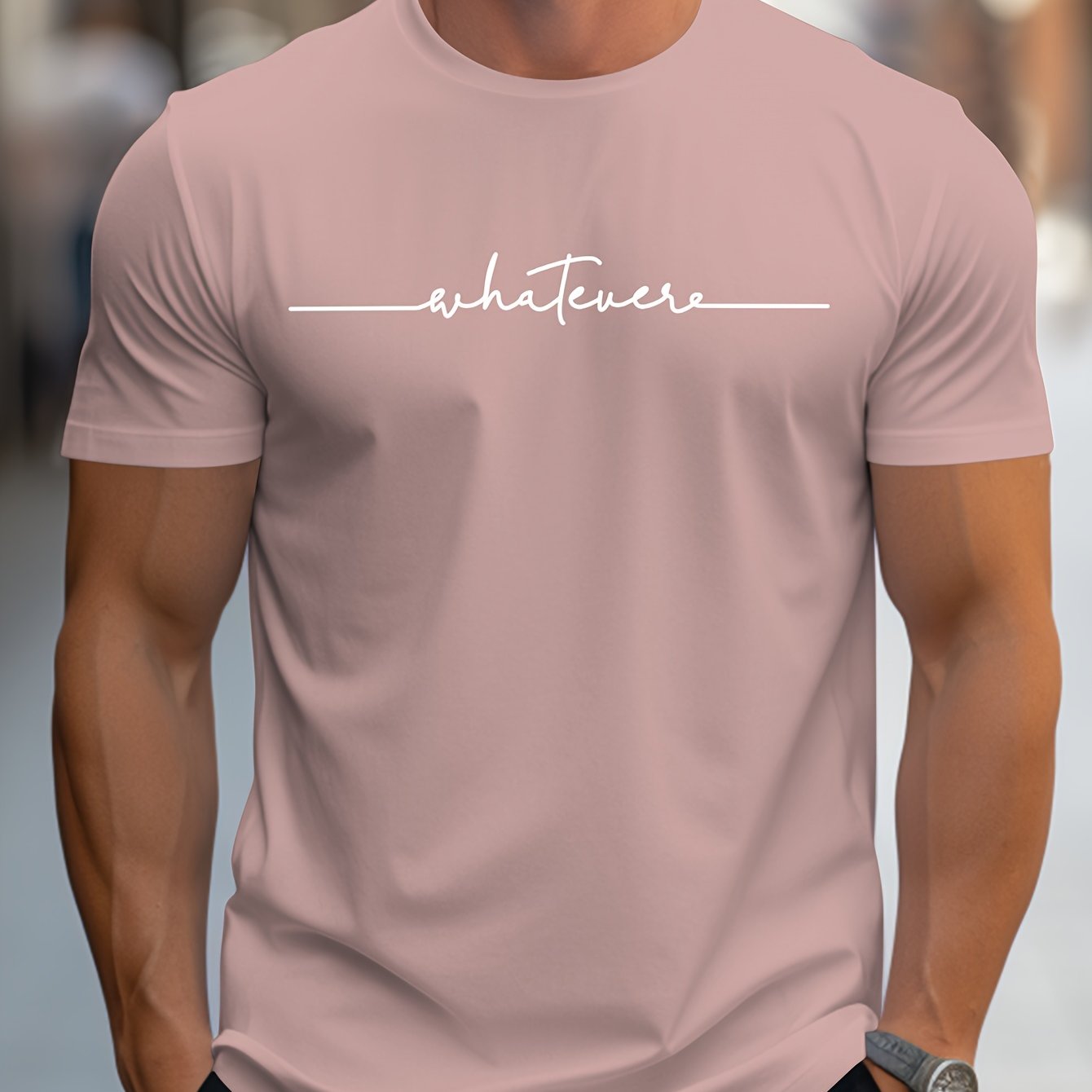 T-shirt Homme Été "Whatever" – Confortable & Stylé