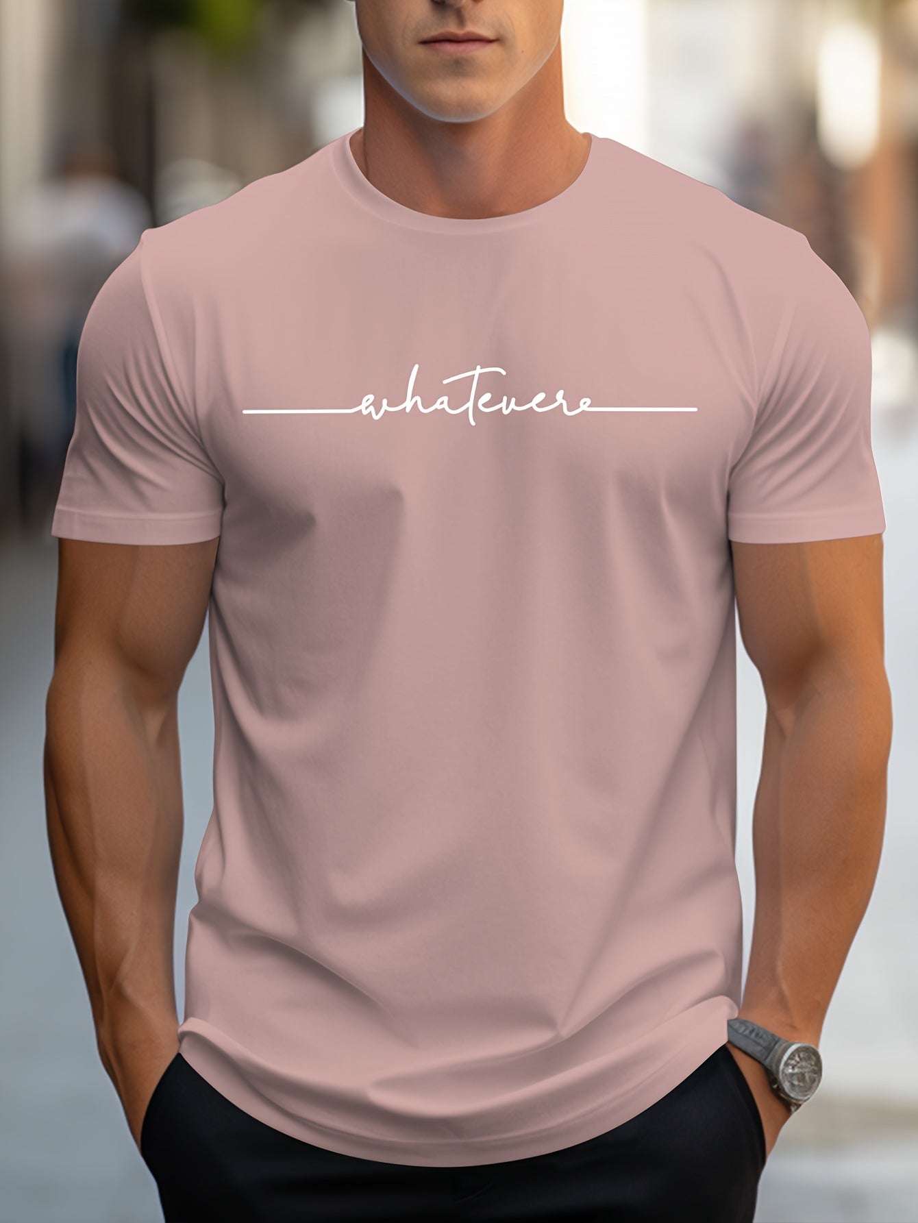 T-shirt Homme Été "Whatever" – Confortable & Stylé
