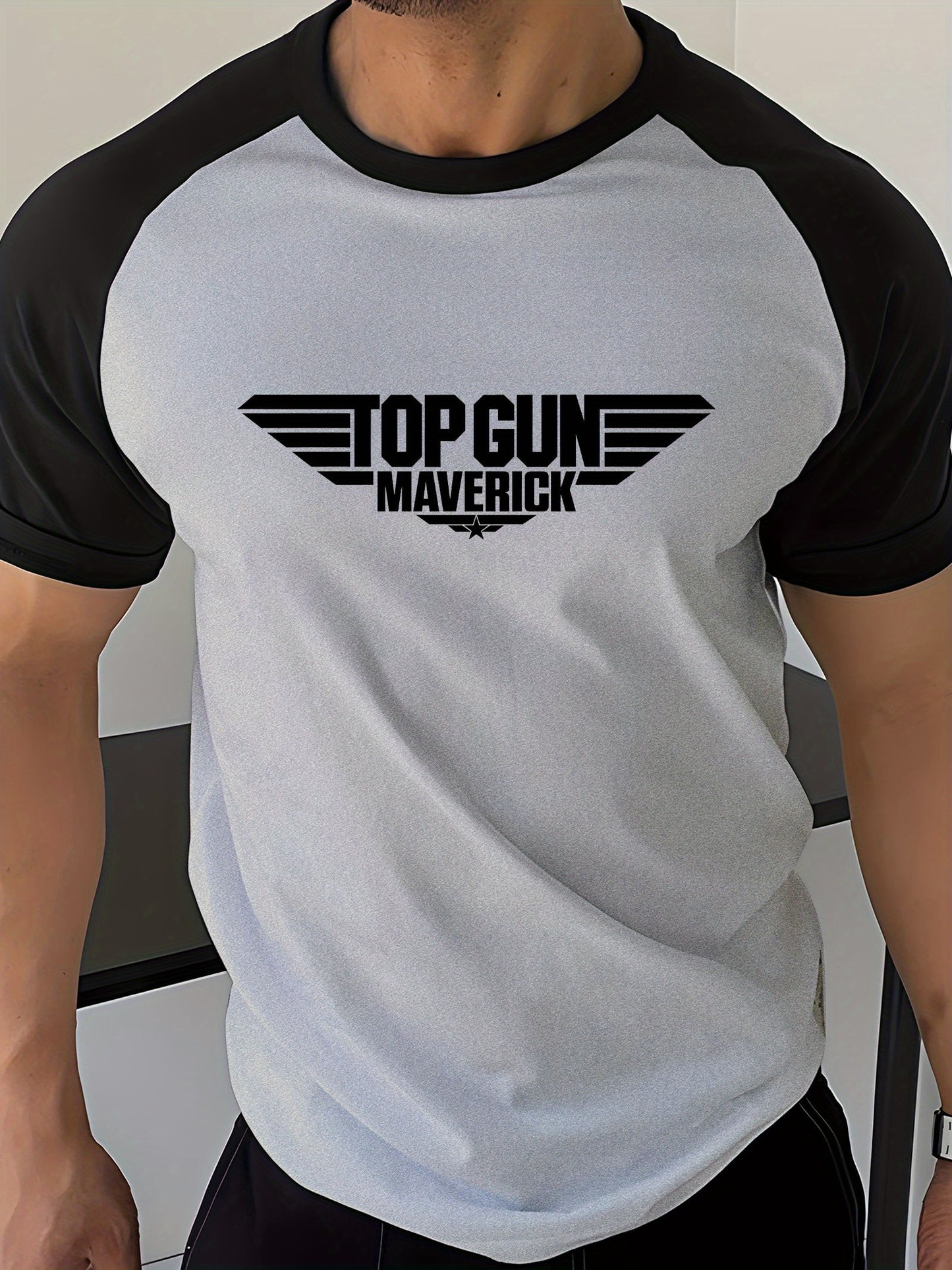 T-shirt Homme MAVERICK – Graphique, Col Rond, Été Décontracté