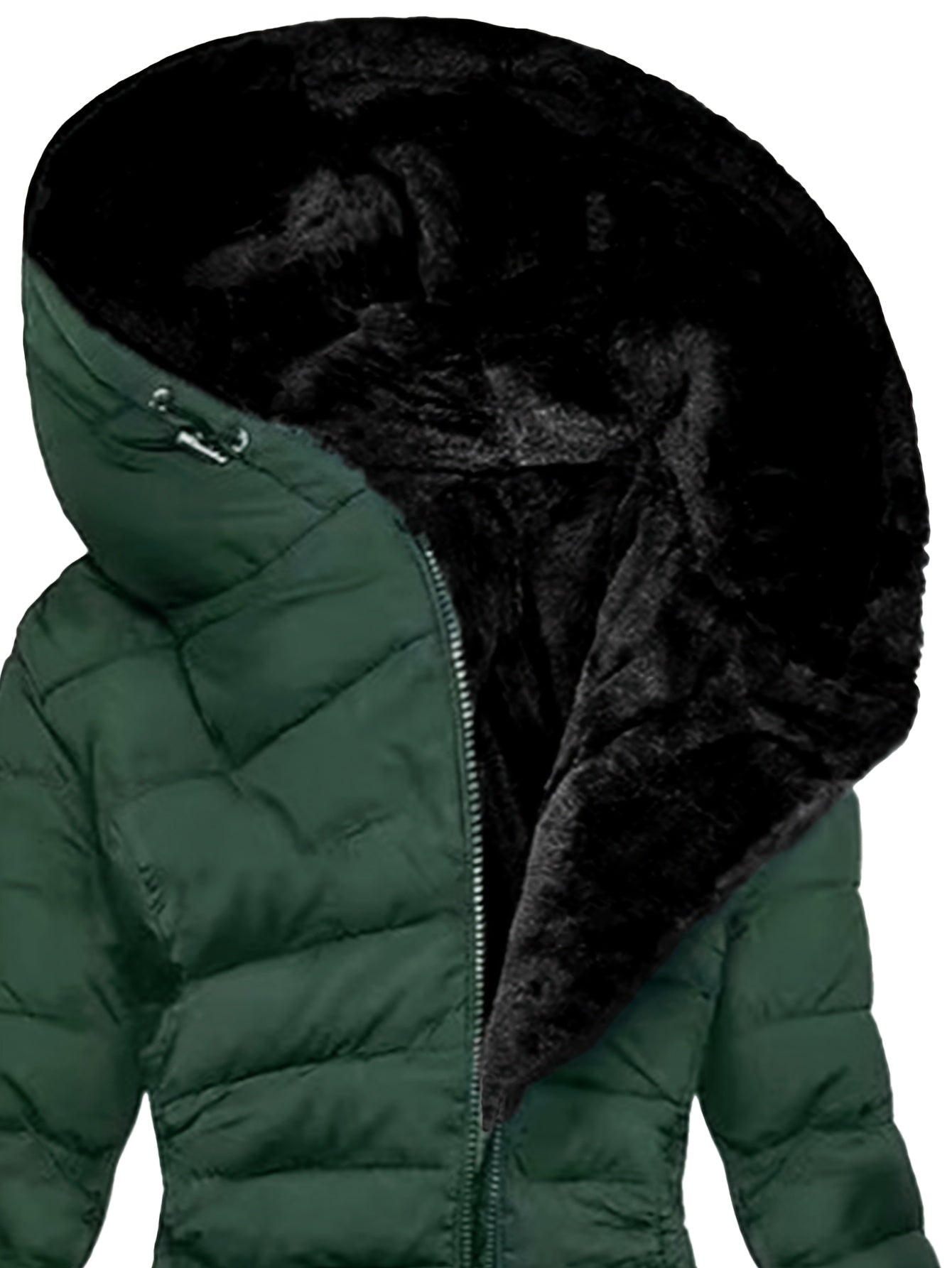 Veste chaude femme élégante – capuche & fermeture éclair slim fit