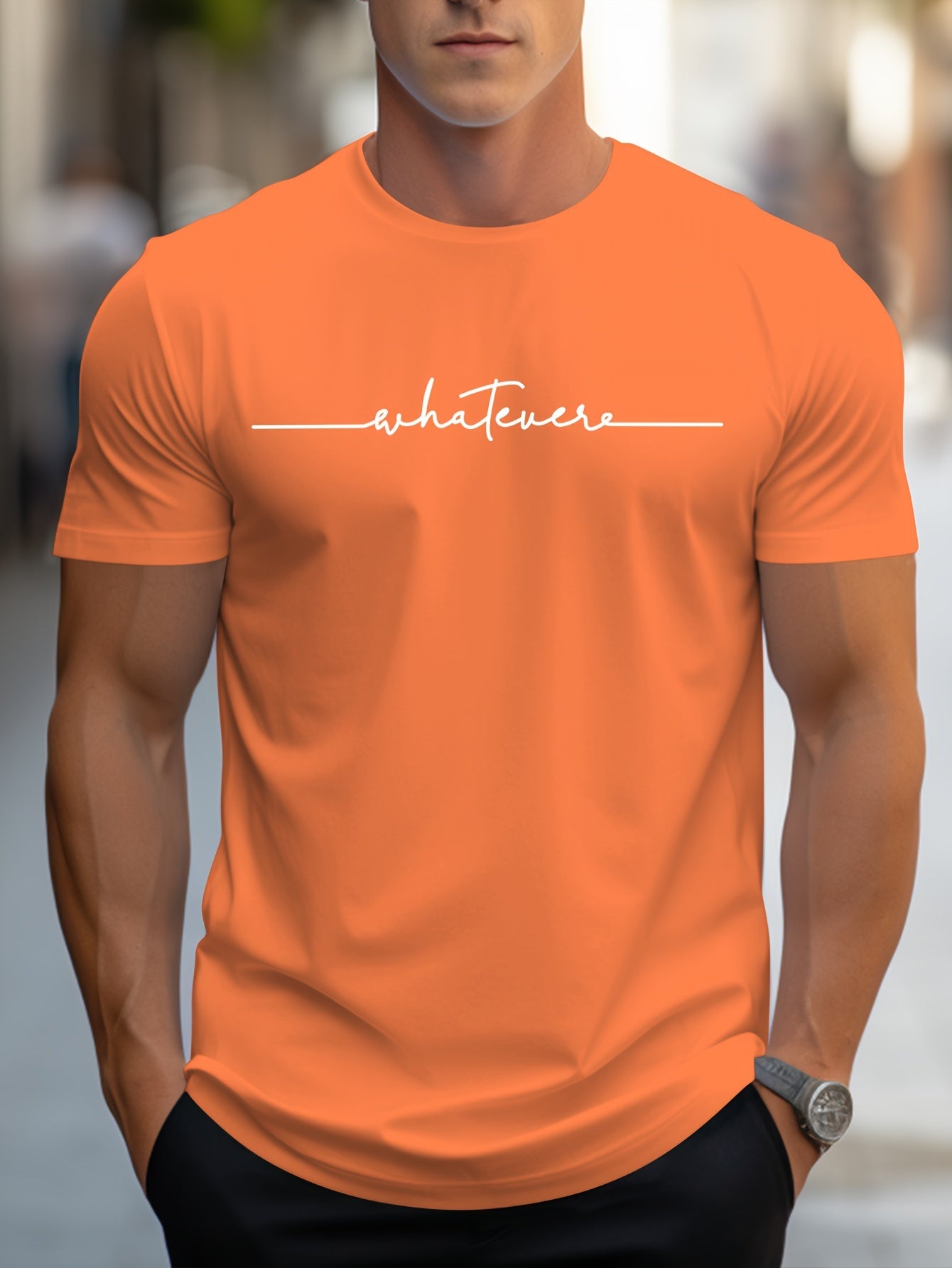 T-shirt Homme Été "Whatever" – Confortable & Stylé