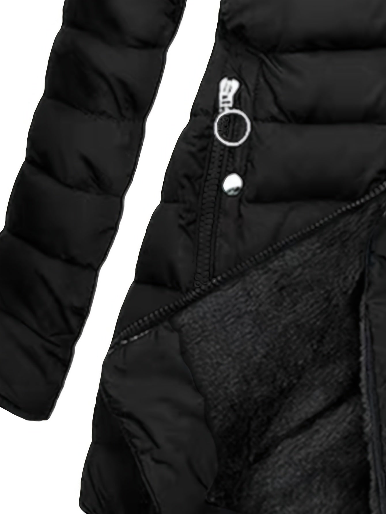 Veste chaude femme élégante – capuche & fermeture éclair slim fit