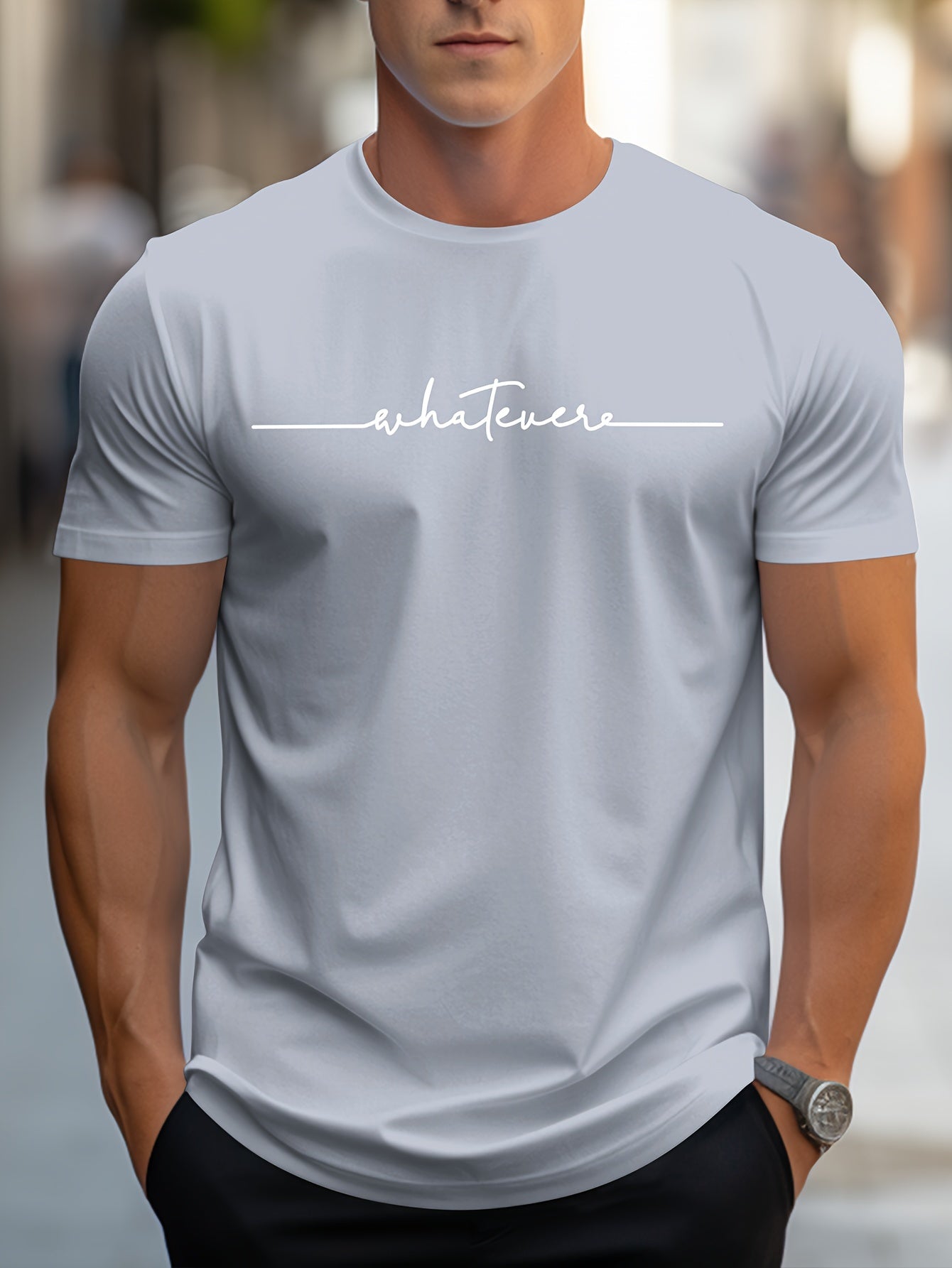 T-shirt Homme Été "Whatever" – Confortable & Stylé