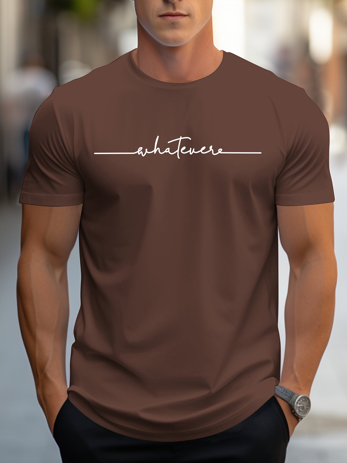 T-shirt Homme Été "Whatever" – Confortable & Stylé