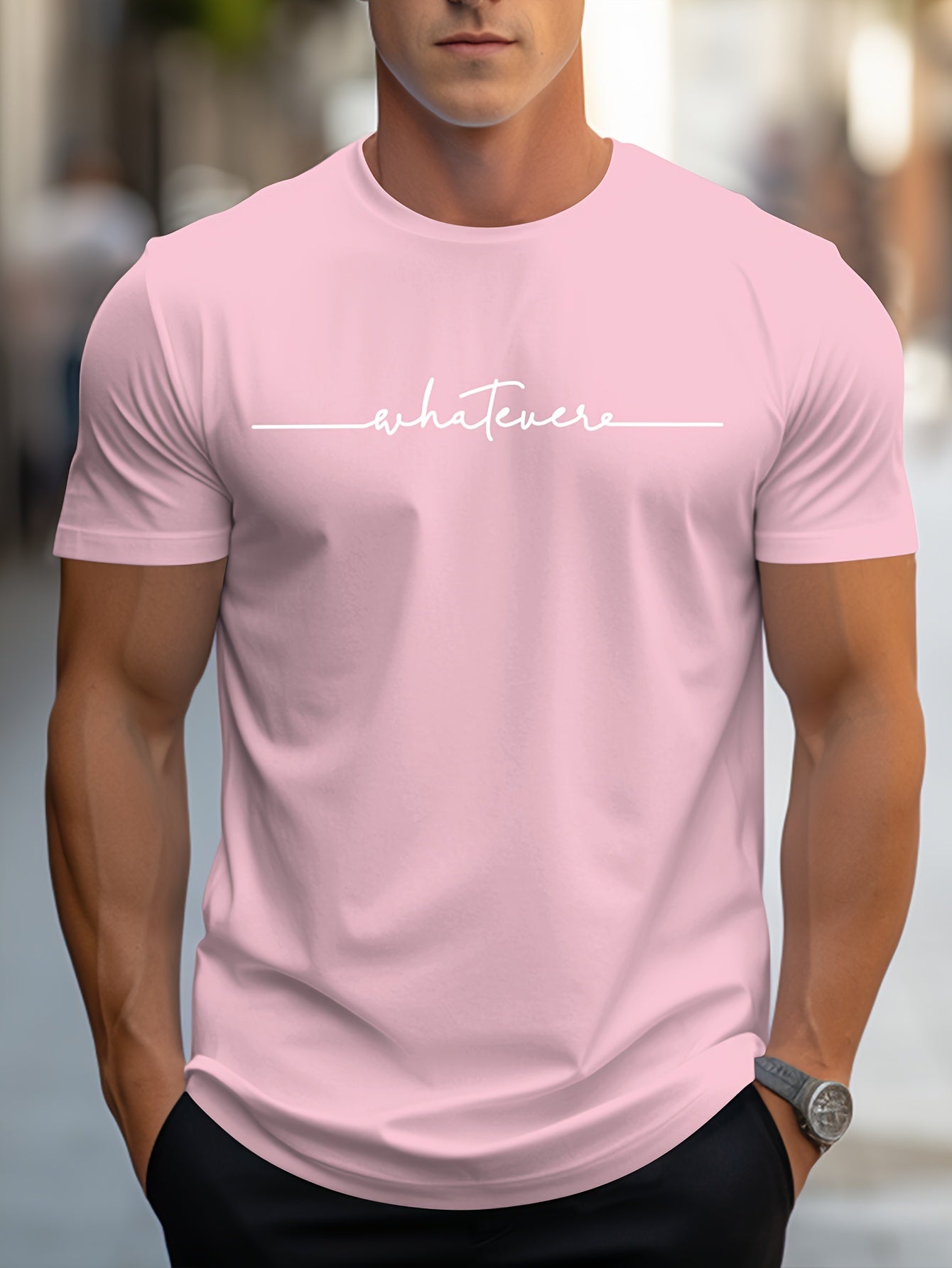 T-shirt Homme Été "Whatever" – Confortable & Stylé