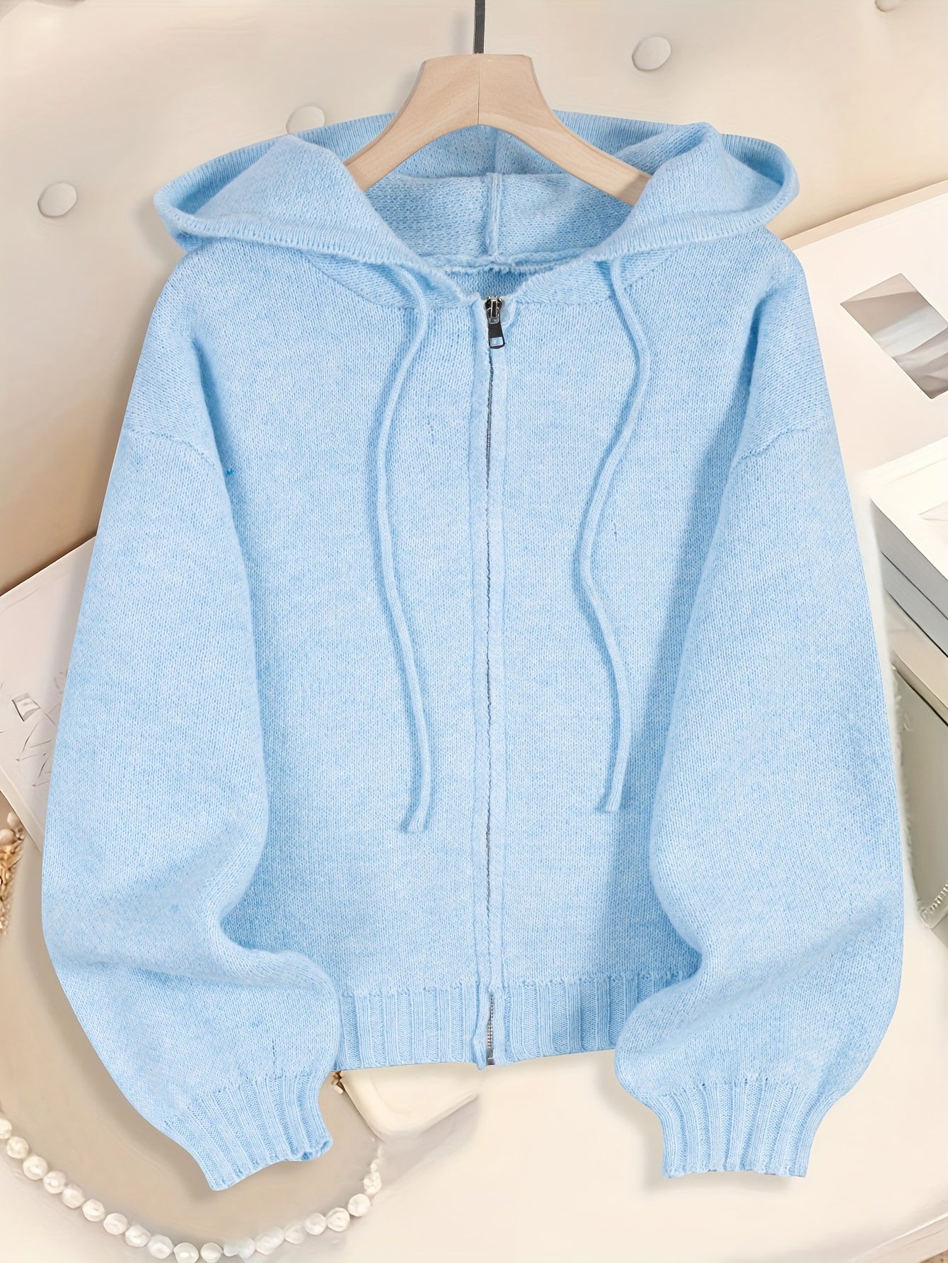 Veste douce femme 🧸 – Capuche & zip intégral, chaude & tendance GTIJARA