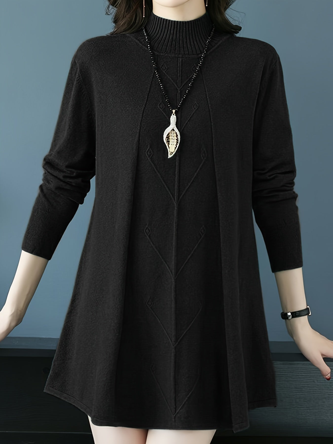 Pull col montant femme 🧶 – Maille chic hiver automne GTIJARA