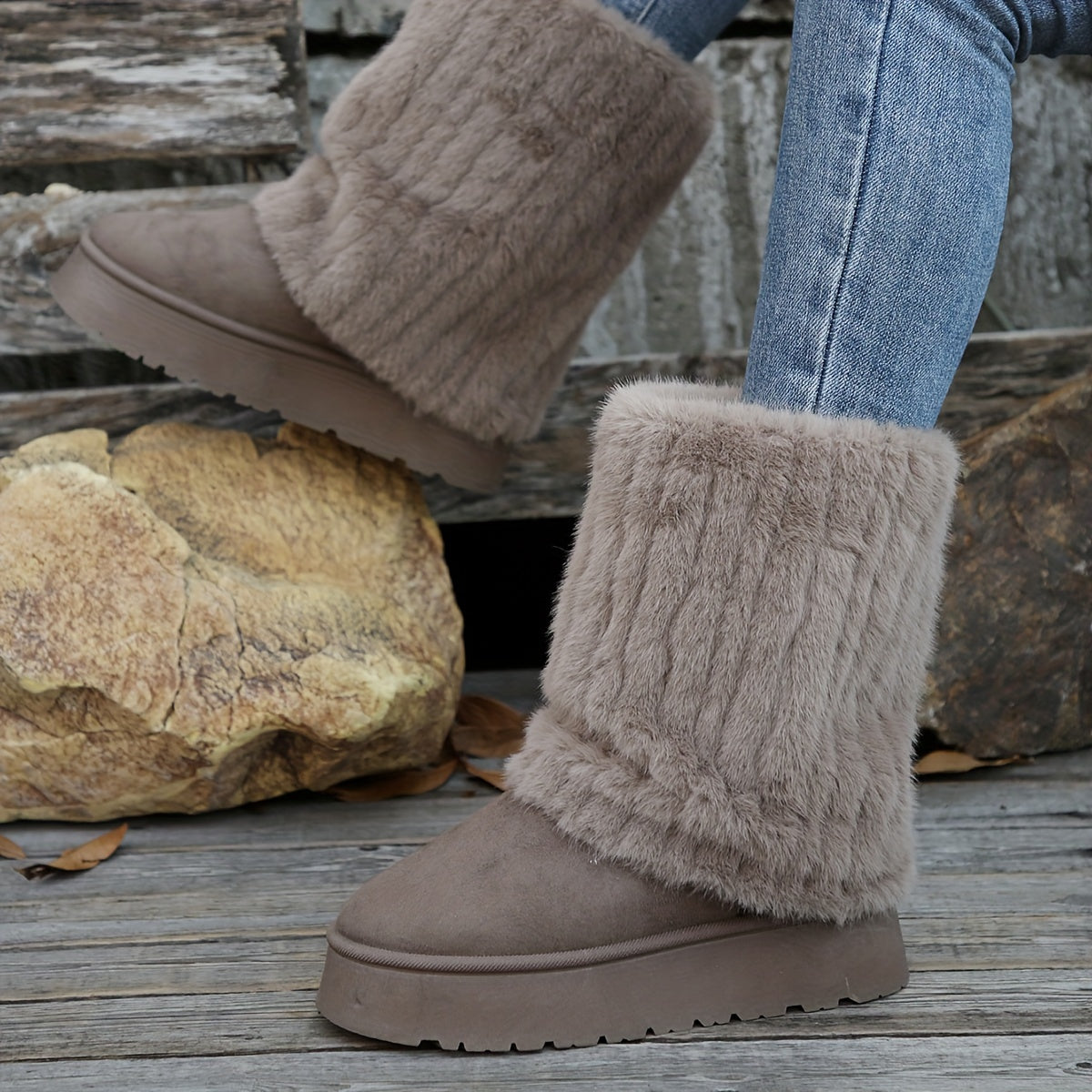 Bottes hiver femme grande taille – Chaudes, confortables & antidérapantes
