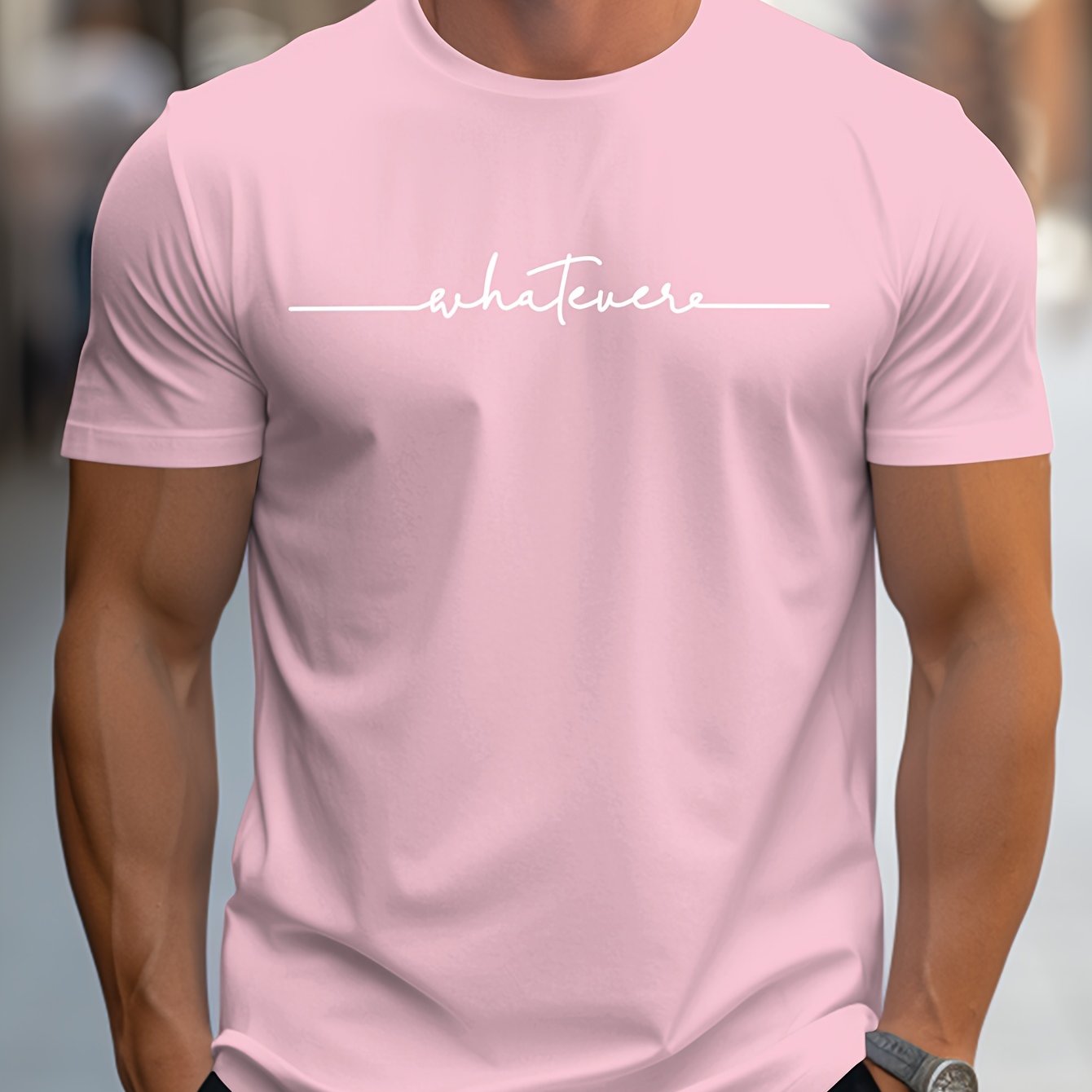T-shirt Homme Été "Whatever" – Confortable & Stylé