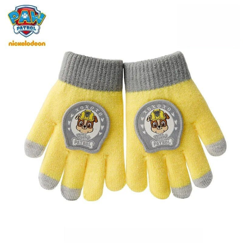 Gants peluche Paw Patrol enfants, Chase Skye, chauds et colorés