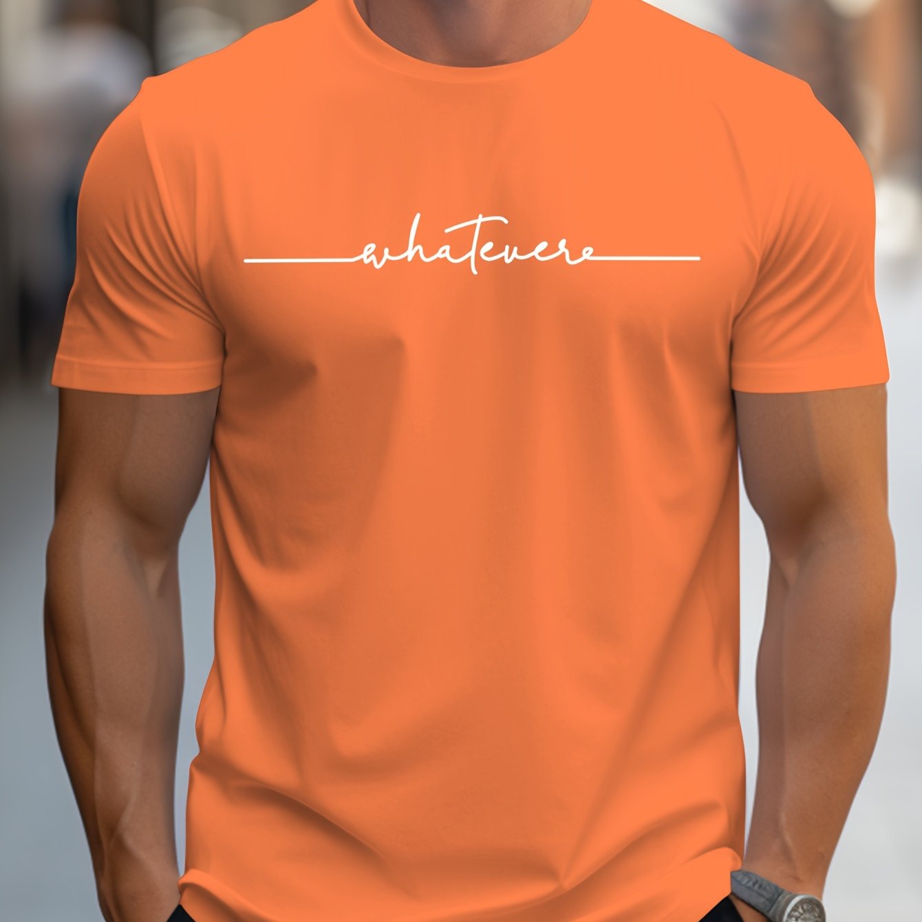 T-shirt Homme Été "Whatever" – Confortable & Stylé