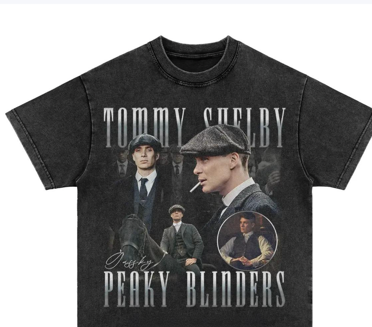 T-shirt homme Tommy Shelby imprimé vintage style gangster