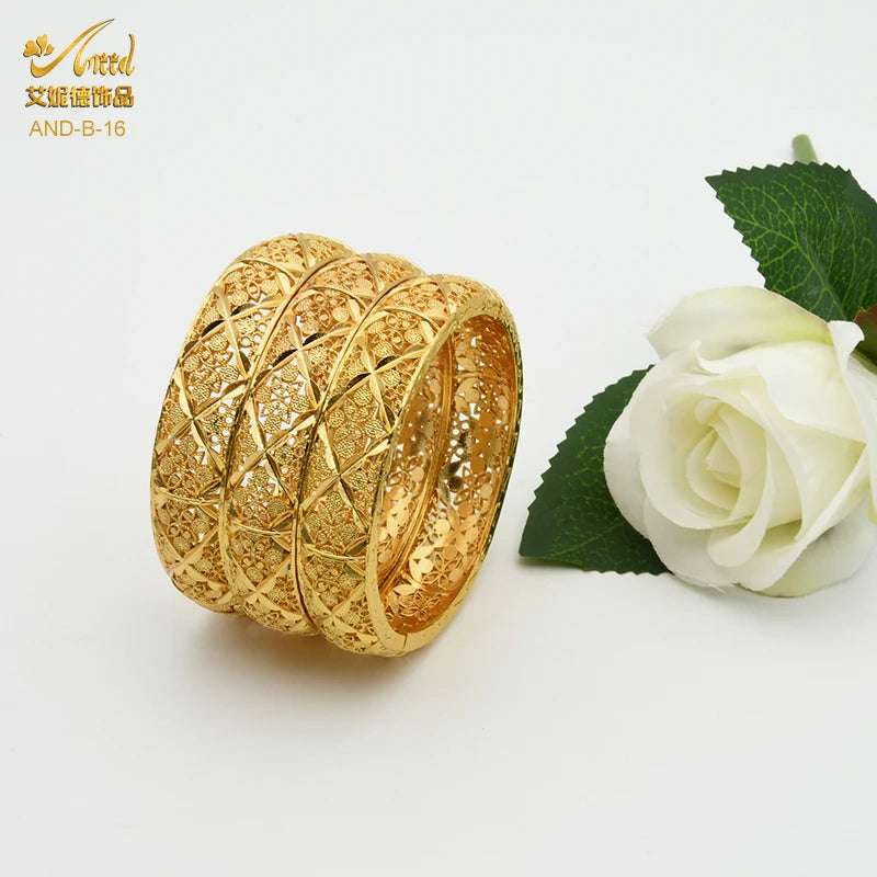 Bracelet & Bangles Femme Couleur Or 24K – Style Oriental Luxe