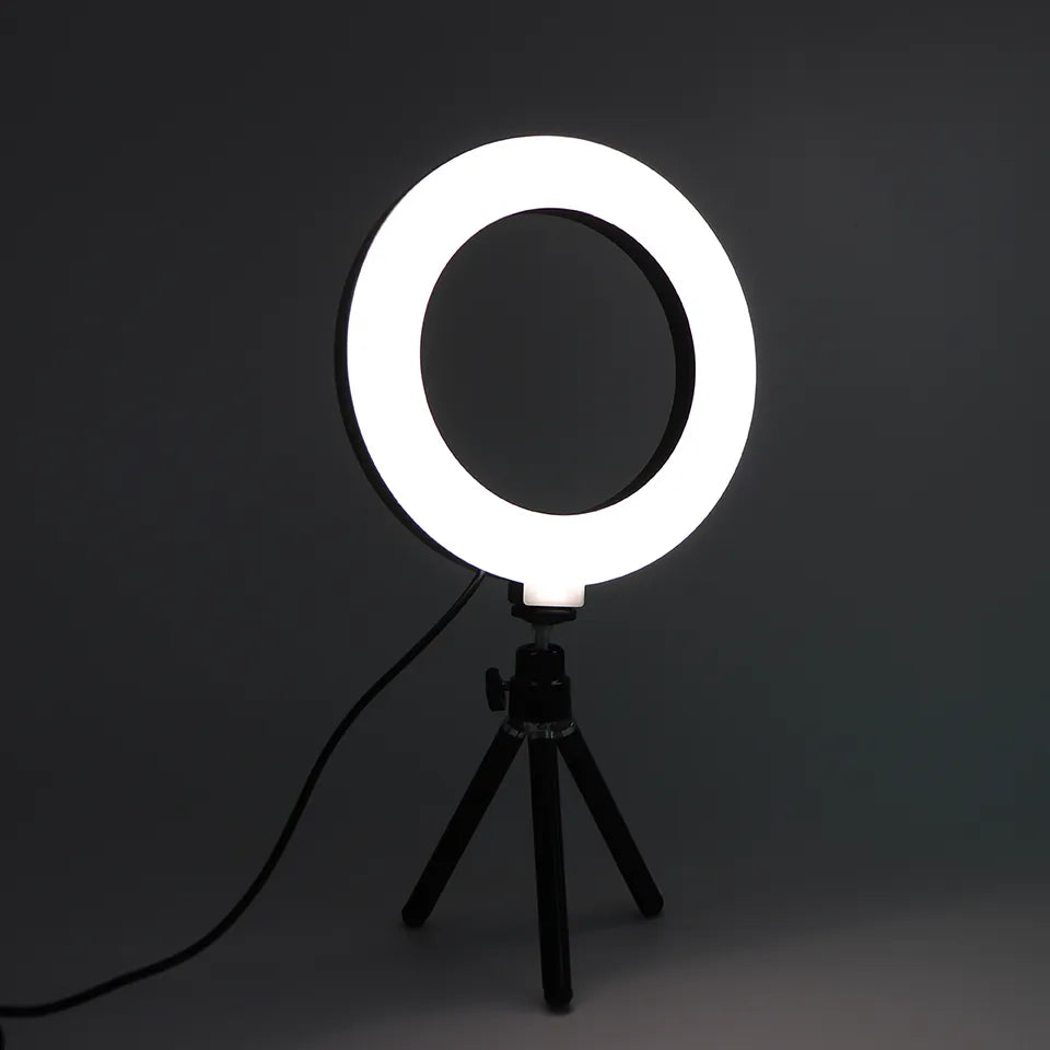 Anneau LED 16cm avec trépied pour selfie, live, maquillage