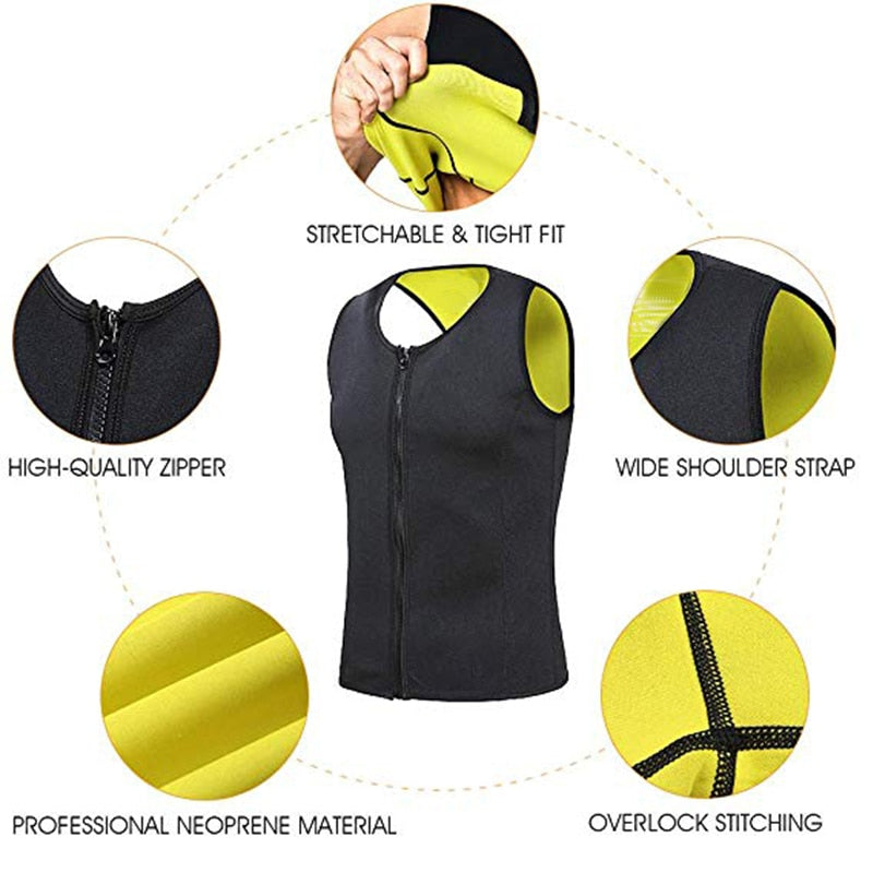 Gilet sauna amincissant homme – Néoprène, perte de poids