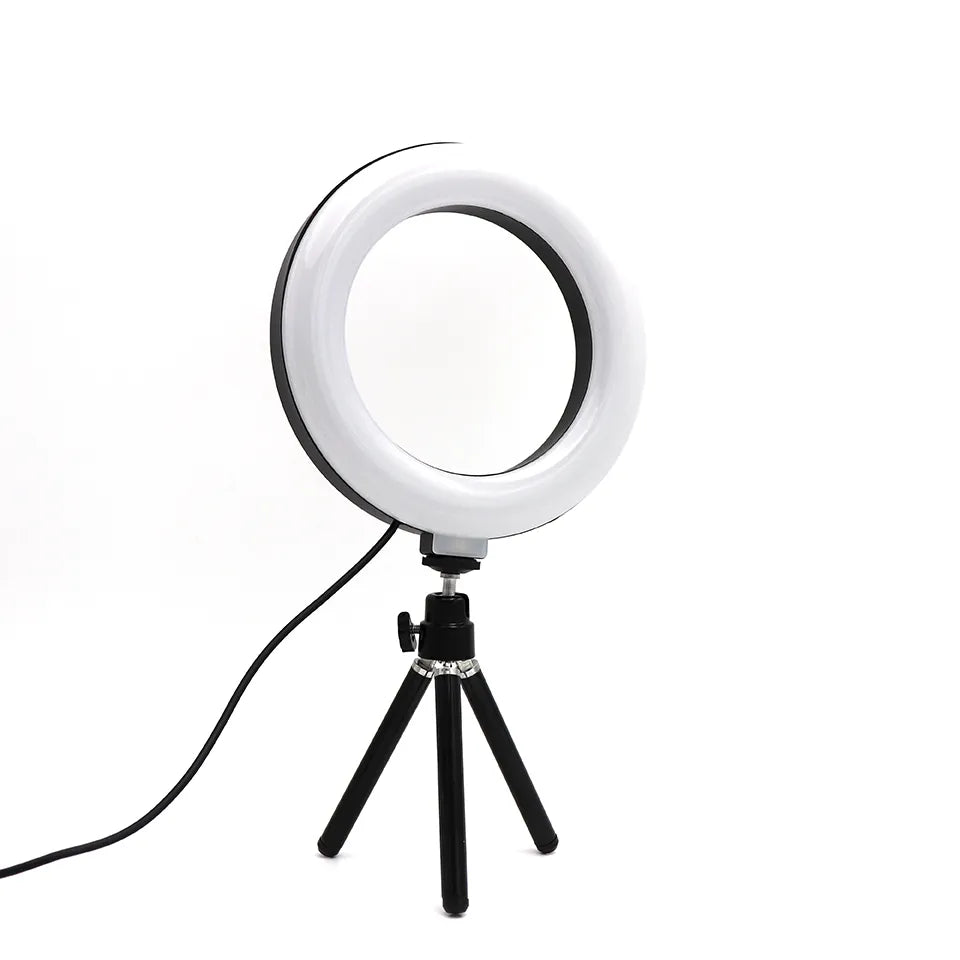 Anneau LED 16cm avec trépied pour selfie, live, maquillage
