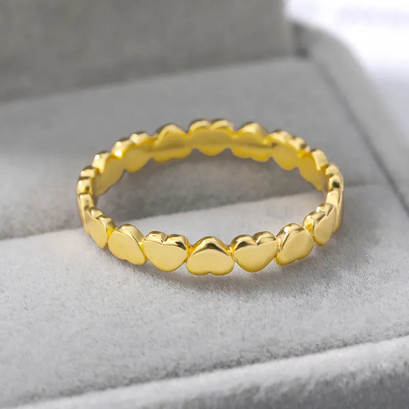 Bague cœur femme acier inoxydable, fiançailles ou mariage