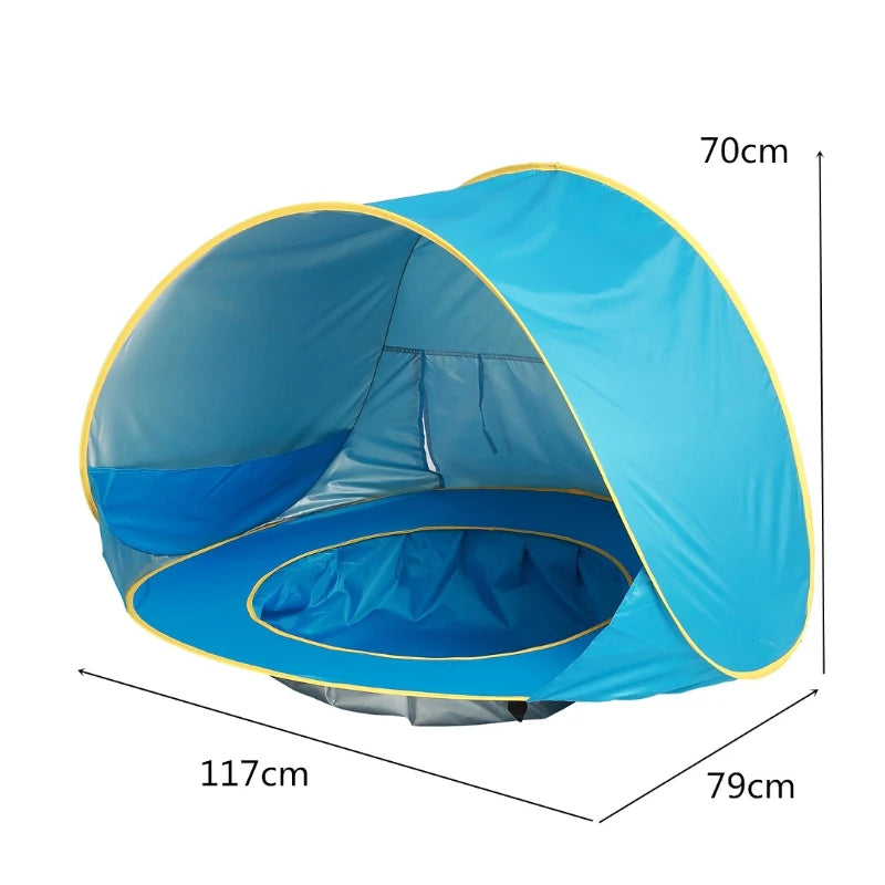 Tente de plage bébé Pop-Up – Imperméable & Anti-UV avec bassin