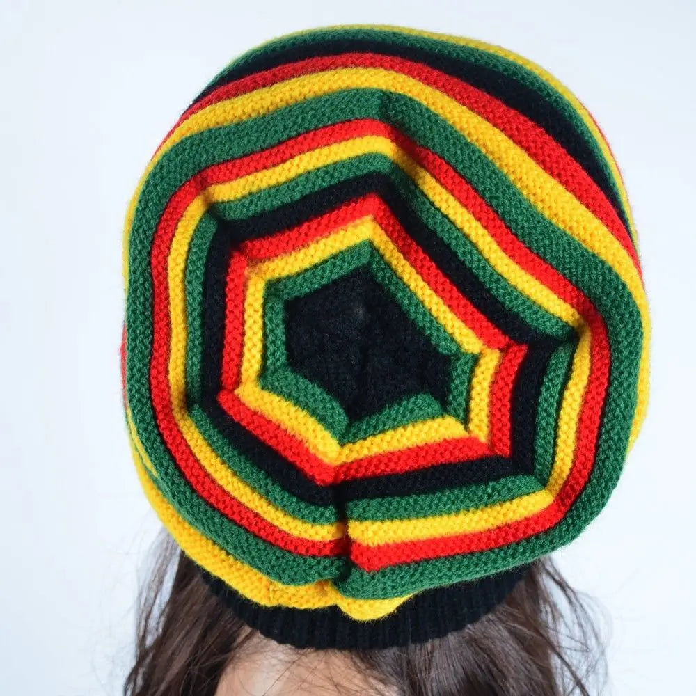 Bonnet Rasta multicolore unisexe, chaud, style Bob Marley