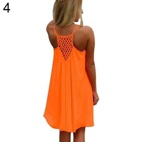 Robe d’Été Femme Dos Nu – Sexy, Décontractée, Soirée & Plage