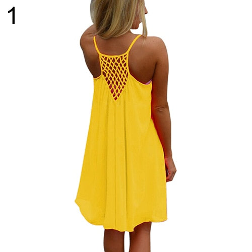 Robe d’Été Femme Dos Nu – Sexy, Décontractée, Soirée & Plage