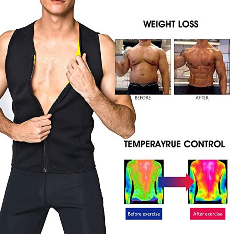 Gilet sauna amincissant homme – Néoprène, perte de poids