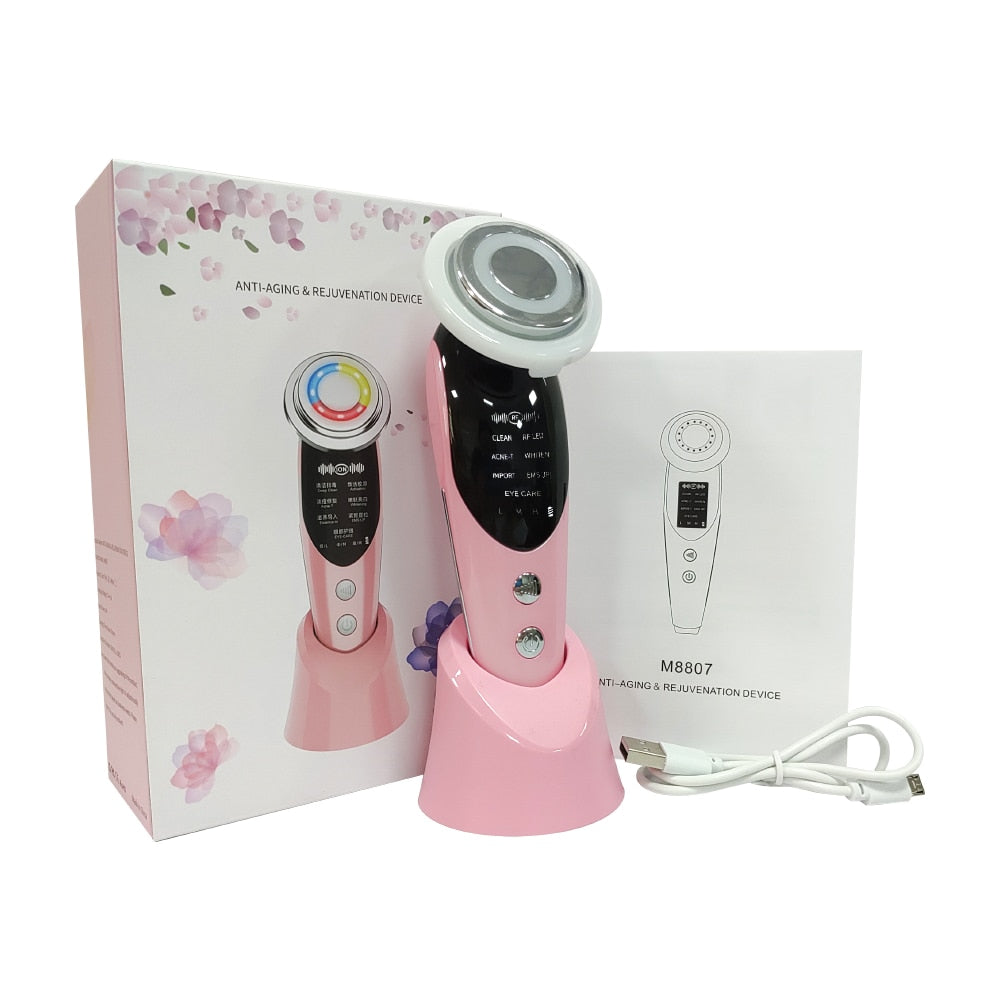Appareil visage 7 en 1 – Lifting, anti-âge, lumière LED