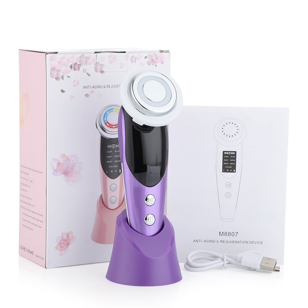 Appareil visage 7 en 1 – Lifting, anti-âge, lumière LED