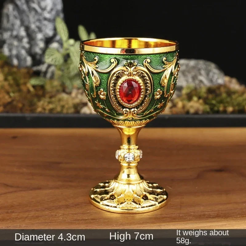 Calice Saint Graal ⚜️ – Coupe médiévale vintage gravée à la main