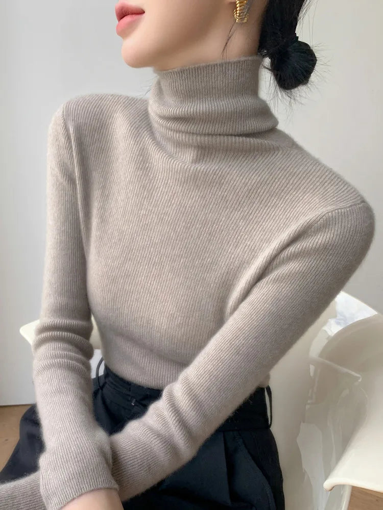 Pull col roulé femme 🧶 – Chaud, doux & chic automne-hiver
