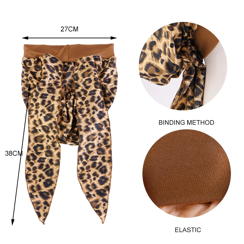 Foulard turban femme 🌸 – Pré-noué, élastique & imprimé chic