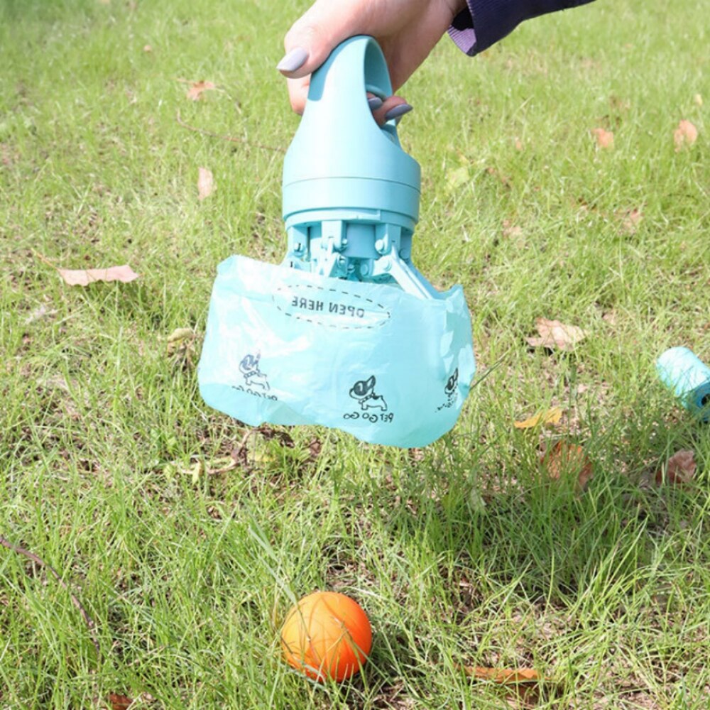 Ramasse-crottes portable pour chien avec sac biodégradable