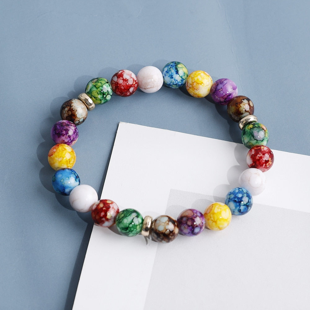 Bracelet 7 Chakras Reiki en pierre naturelle pour hommes et femmes