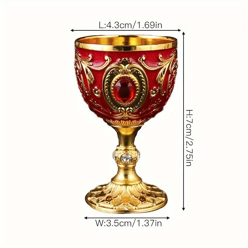 Calice Saint Graal ⚜️ – Coupe médiévale vintage gravée à la main