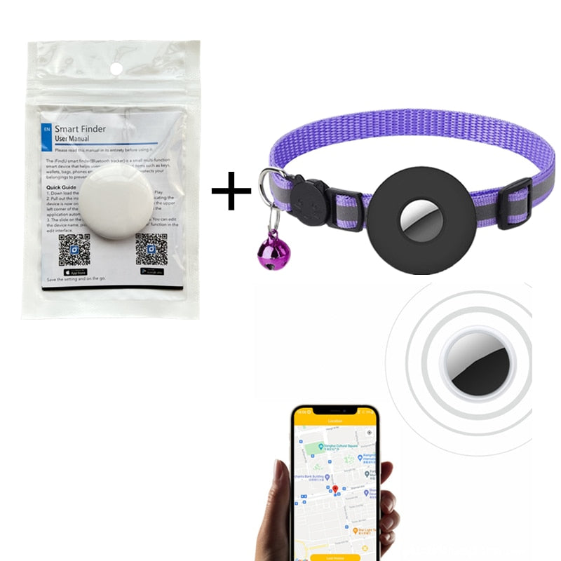 Traceur GPS Bluetooth pour animaux, localisateur anti-perte intelligent