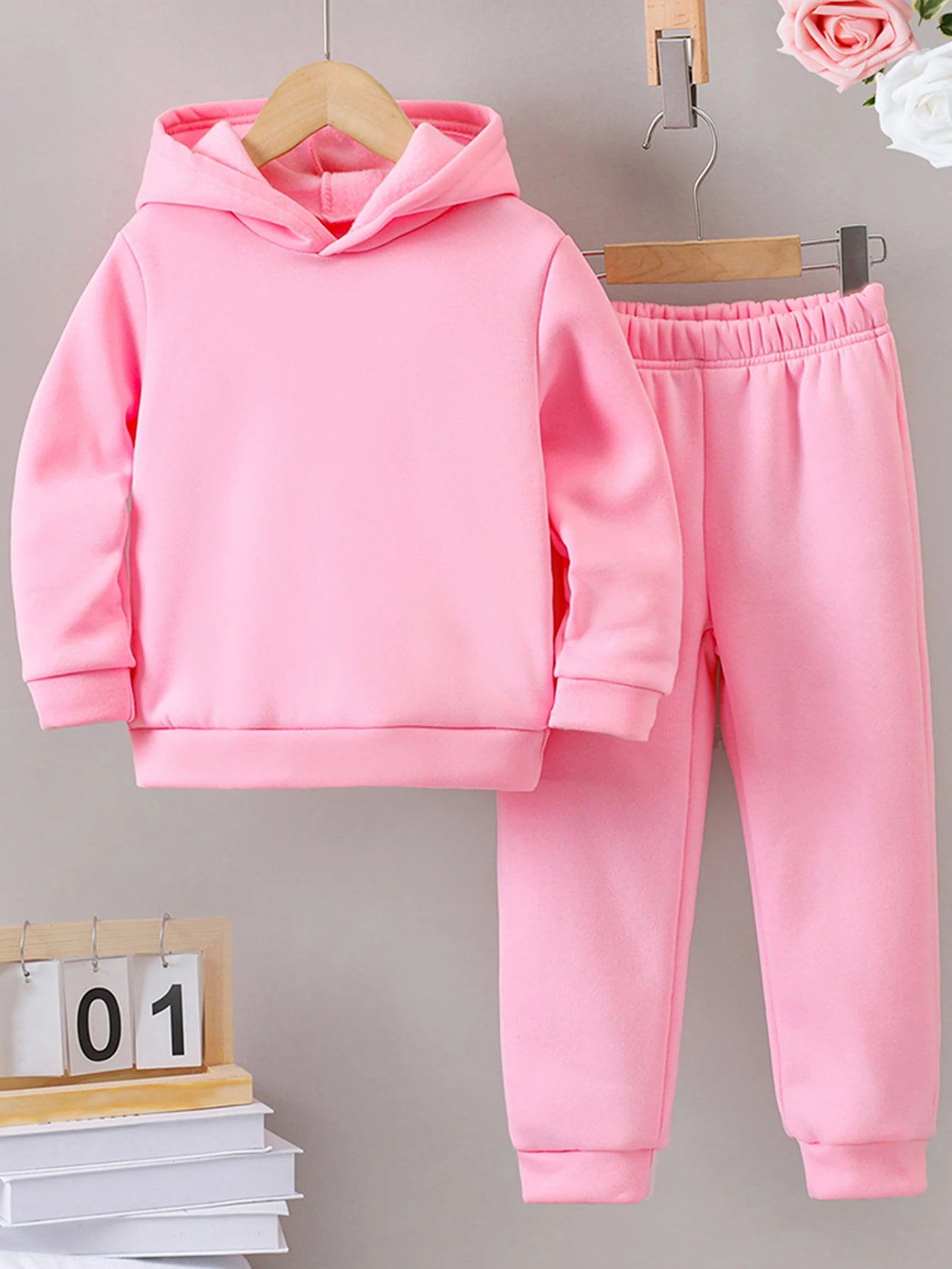 Ensemble sport fille 2 pièces – Sweat à capuche & pantalon chaud
