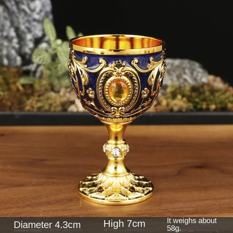 Calice Saint Graal ⚜️ – Coupe médiévale vintage gravée à la main