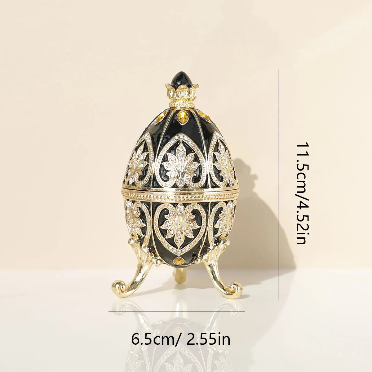 Œuf Fabergé rouge émaillé 💎 – boîte à bijoux & déco élégante