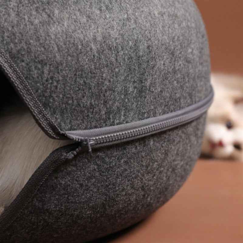 Lit Donut et Tunnel interactif pour chat, jouet 2 en 1 d’intérieur