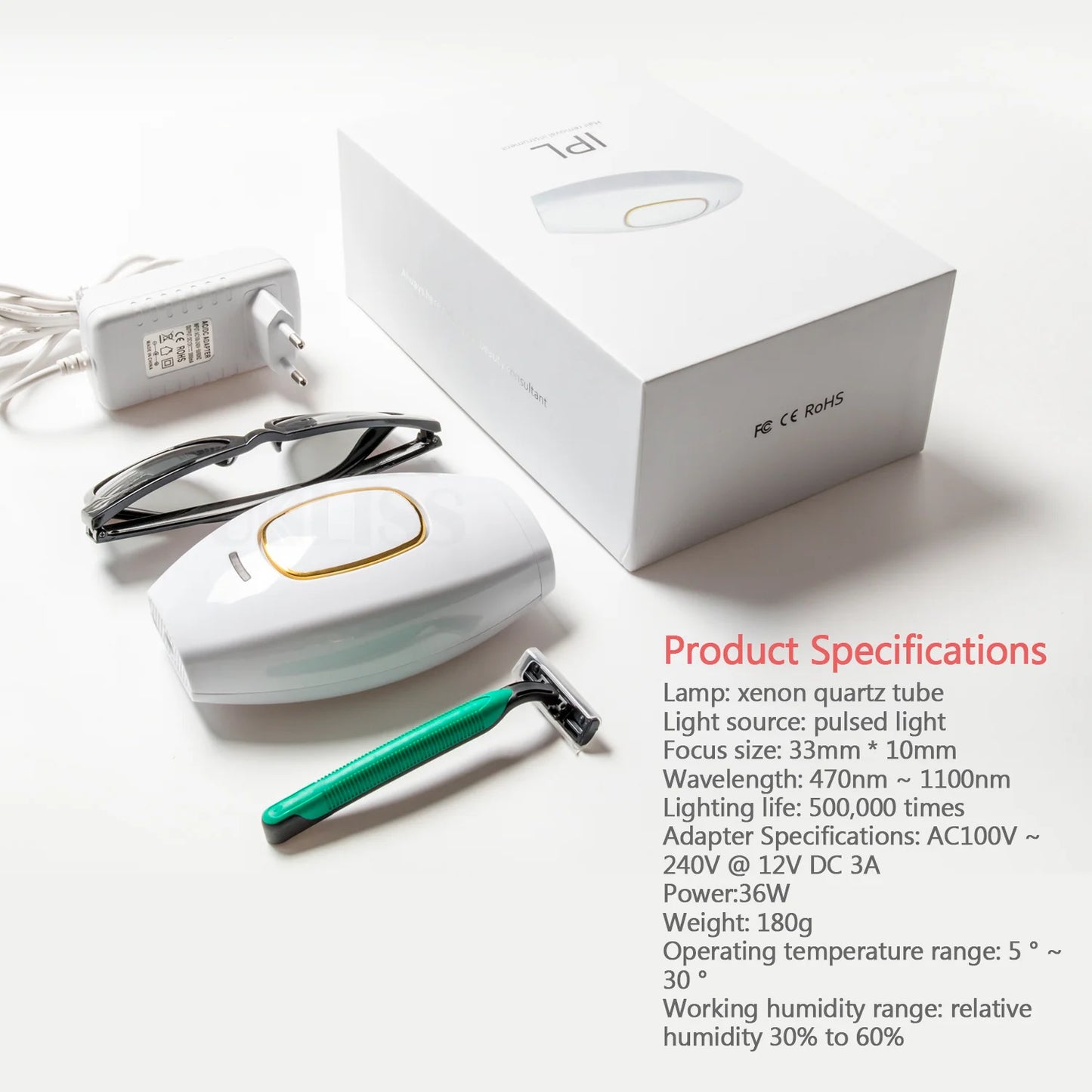 Épilateur laser professionnel à usage domestique pour homme et femme, combiné d'épilation IPL en continu