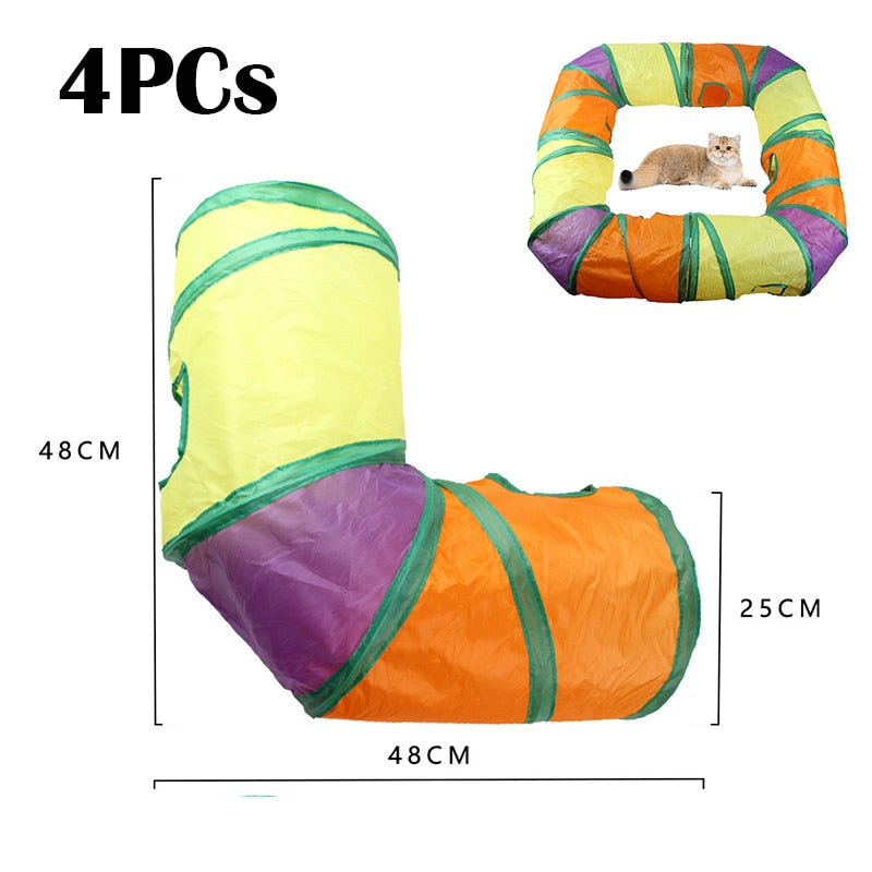 Tunnel pliable, jouet interactif et amusant, pour chiot,chaton