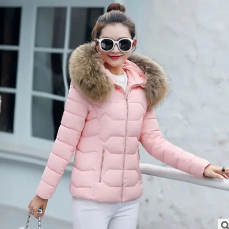 Veste hiver femme – Chaude, légère & col en fourrure
