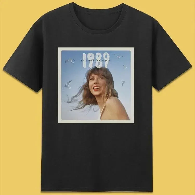 T-shirt unisexe Taylor Swift 1989, col rond, grande taille, été