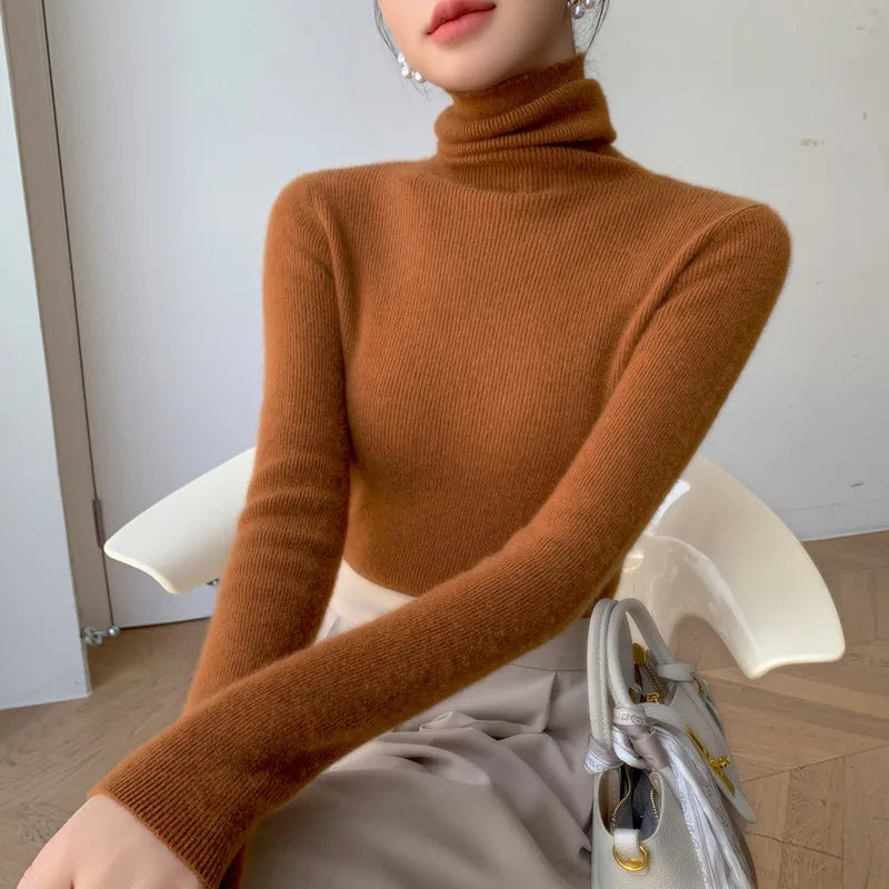 Pull col roulé femme 🧶 – Chaud, doux & chic automne-hiver