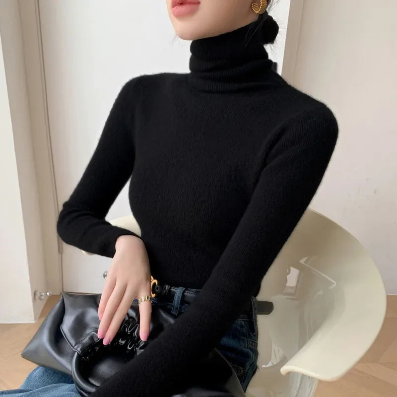 Pull col roulé femme 🧶 – Chaud, doux & chic automne-hiver
