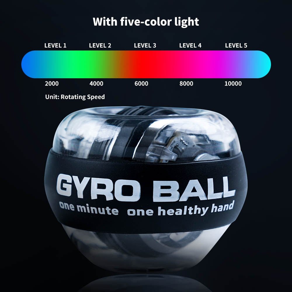 Gyroscope LED auto-démarrant – Musculation main et poignet