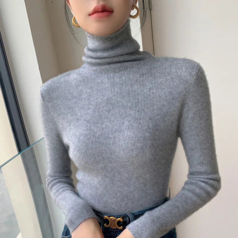 Pull col roulé femme 🧶 – Chaud, doux & chic automne-hiver